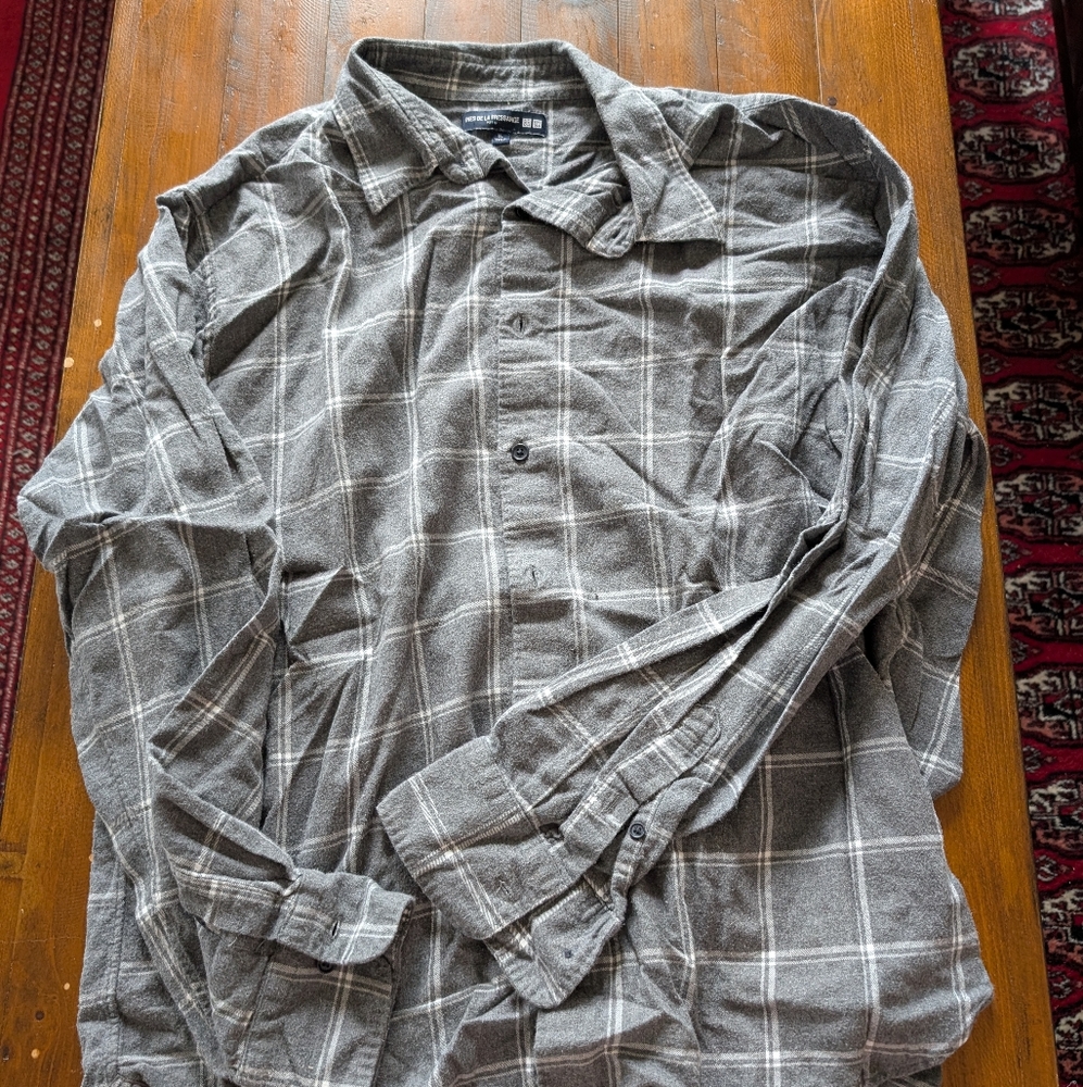 Uniqlo Ines De La Fressange Mens XL Windowpane Flannel